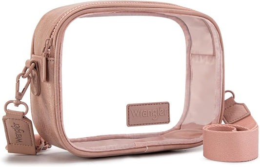 WG229-603DPK WRANGLER CLEAR CROSSBODY BAG PINK