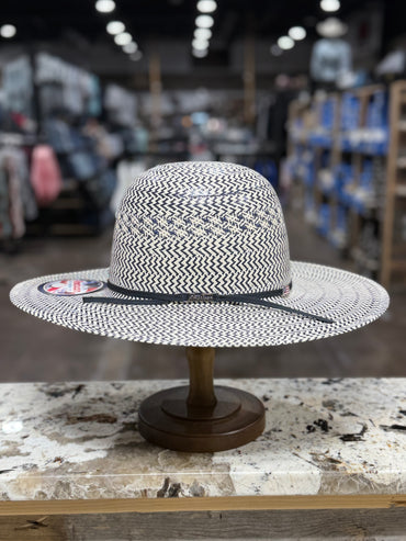 2020-2CBLK | | AMERICAN STRAW HAT OPEN CROWN 4 1/4 INCH BRIM