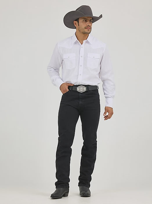 10933SEWK | WRANGLER MEN'S COWBOY CUT SILVER EDITION SLIM FIT JEAN -BLACK