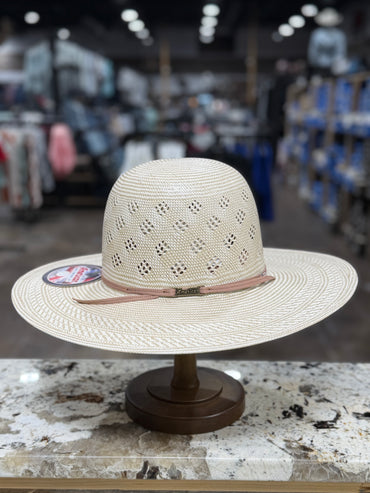 7800-2CWHIS AMERICAN STRAW HAT OPEN CROWN 4 1/4 INCH BRIM