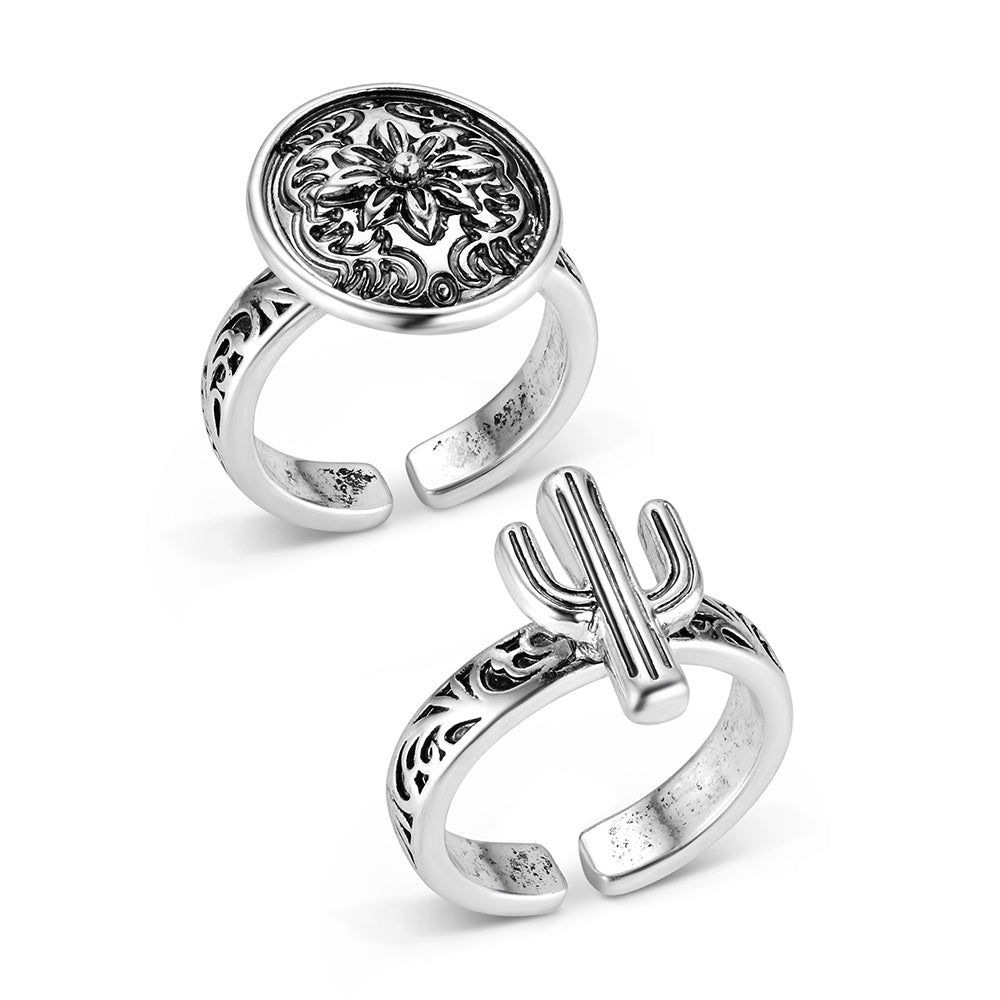 ARG6562 | ATTITUDE BY MONTANA SILVERSMITHS SOUTHWEST EMBRACE RING SET