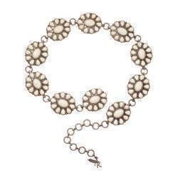 D140003905 | ANGEL RANCH WOMEN'S COPPER WHITE CONCHO CHAIN BELT
