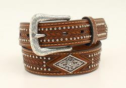 A1300808 | ARIAT KIDS DARK BROWN EMB BELT