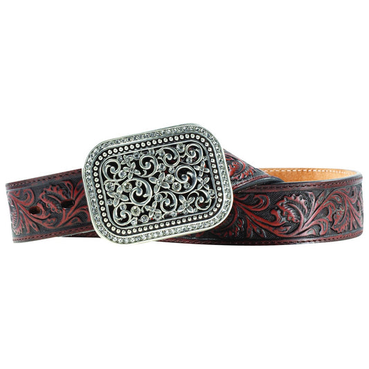A10006957 ARIAT WOMEN'S TOOLED BROWN BELT