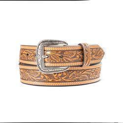 A1012408 | ARIAT MEN'S BROWN TOOOLED BELT