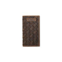 A3567544 | ARIAT MEDIUM BROWN BASKED WEAVED RODEO WALLET