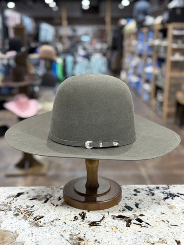RESISTOL FELT 6X SAGE OPEN CROWN 4 1/4 INCH BRIM