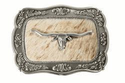 37951 | BLAZIN ROXX CALF HAIR LONG HORN BUCKLE