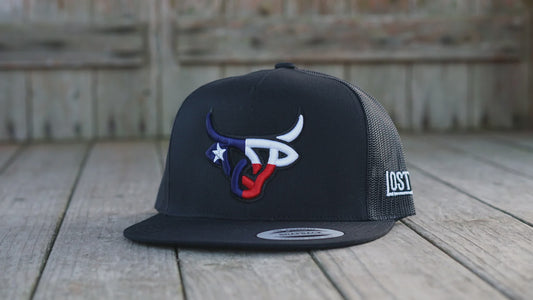 LOST CALF TEXAS BULL FLAT CAP