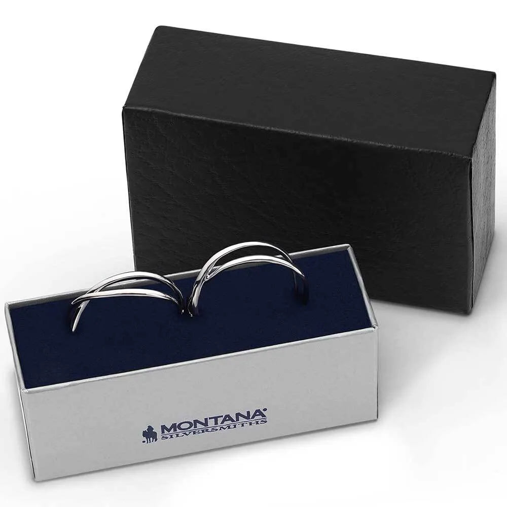 ER5870 | MONTANA SILVERSMITH DARING CROSSED HOOP EARRINGS