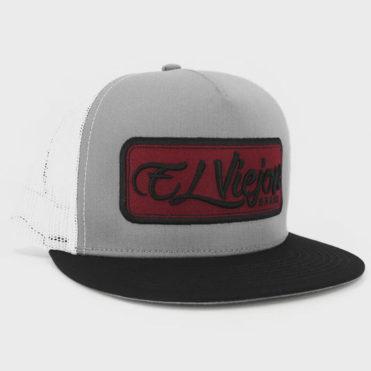 EL VIEJON EVPATCH BLACK/GREY/WHITE FLAT VISOR CAP