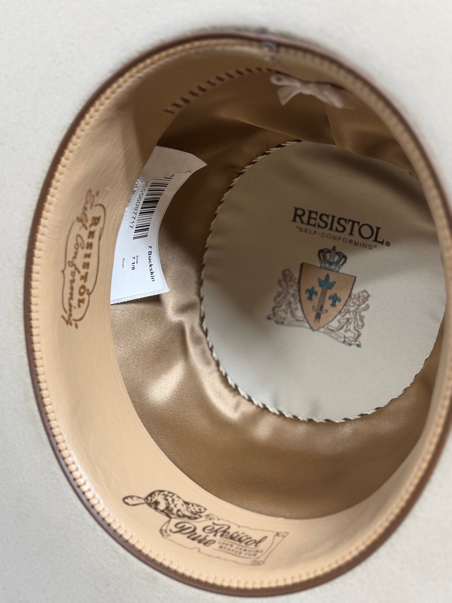 RESISTOL FELT 1000X HAT PURE BEAVER 17 BUCKSKIN