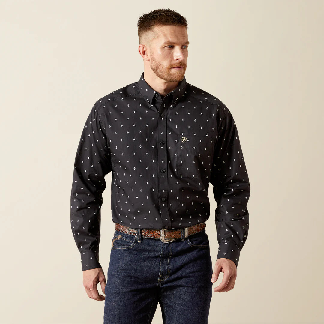 10065856 | ARIAT MENS BLACK TAYLOR CLASSIC FIT LS BD SHIRT