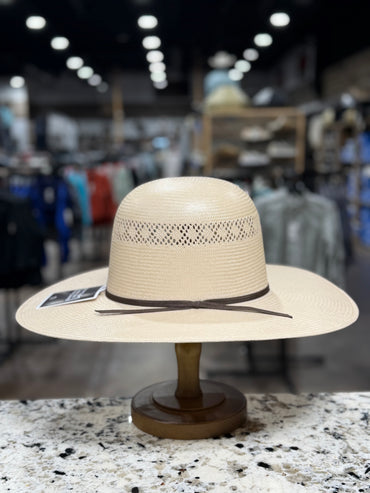 RODEO KING STRAW 25X DRIFTER TAUPE OPEN CROWN 4 1/2 INCH BRIM