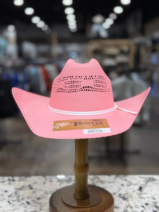 T7135030 | TWISTER YOUTH PINK STRAW HAT