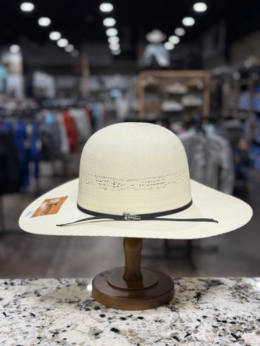 T73838 | TWISTER BANGORA 2CRDBLK STRAW HAT 4 1/4" BRIM OPEN CROWN
