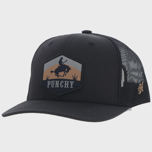 5029T-BK | HOOEY RANCHERO PUNCHY CAP - BLACK/BLACK
