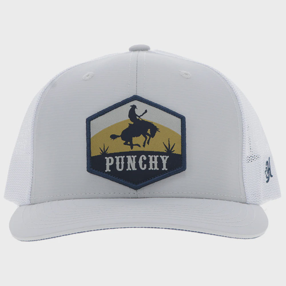 5027T-GYWH | HOOEY "RANCHERO" PUNCHY CAP - GREY/WHITE