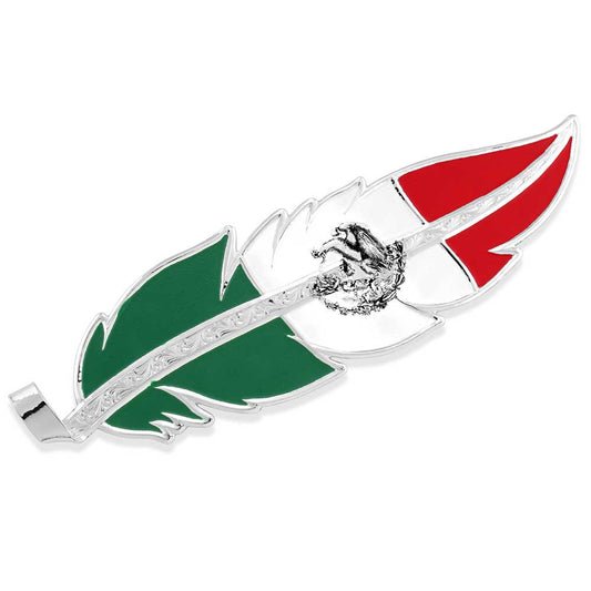 HF5458MX | MONTANA SILVERSMITH SILVER MEXICO HAT FEATHER
