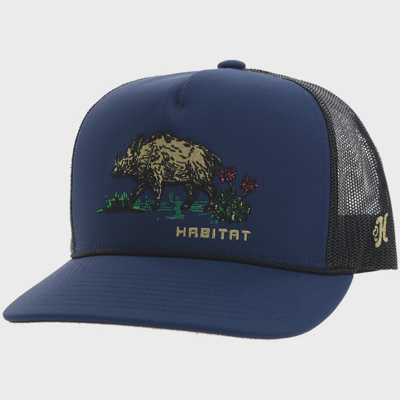 6024T-BLBK | HOOEY HABITAT BLUE/BLACK CAP