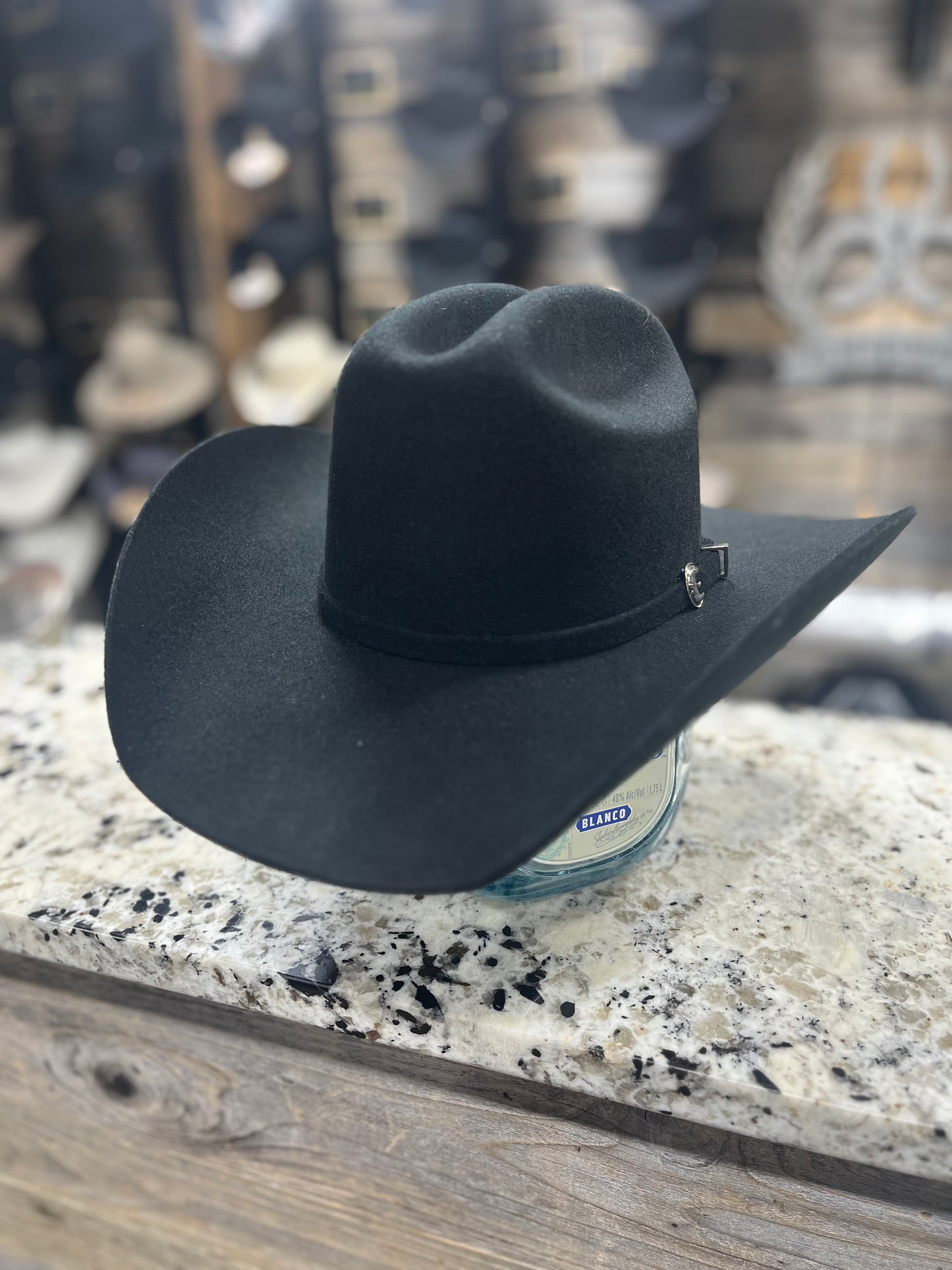 Justin 3X Black Wool Felt
