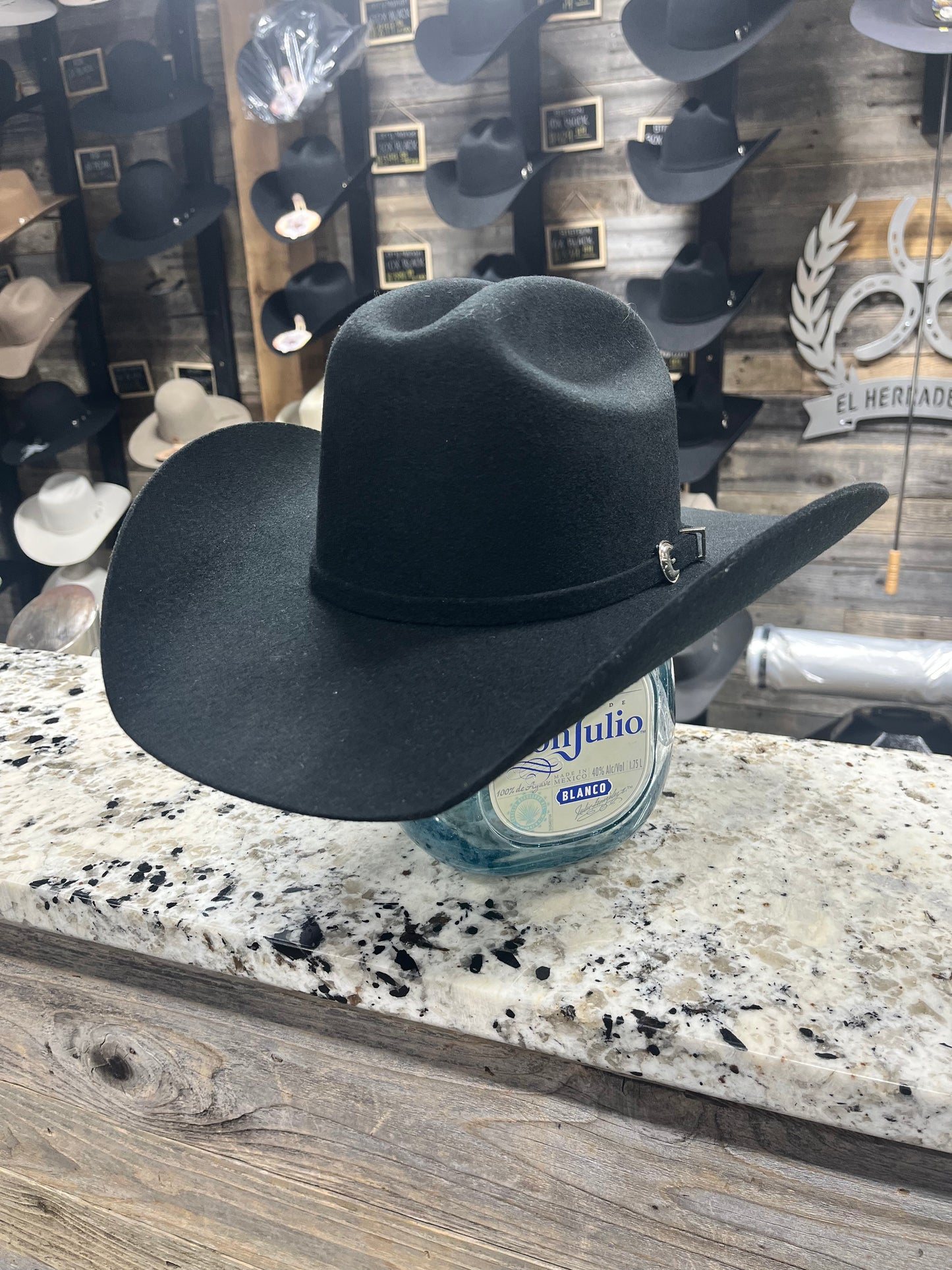 Justin 3X Black Wool Felt
