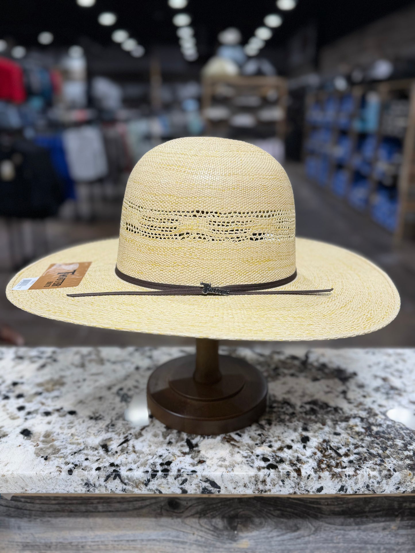 T73375 | TWISTER STRAW BANGORA OPEN CROWN 4 1/2 INCH BRIM