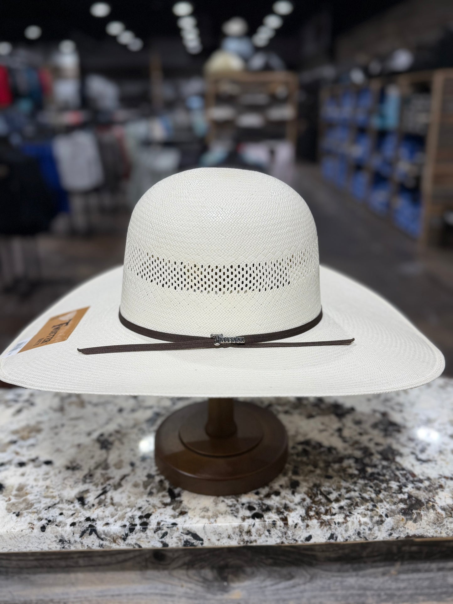 T7377V | TWISTER STRAW 30X SHANTUNG OPEN CROWN 5 INCH BRIM