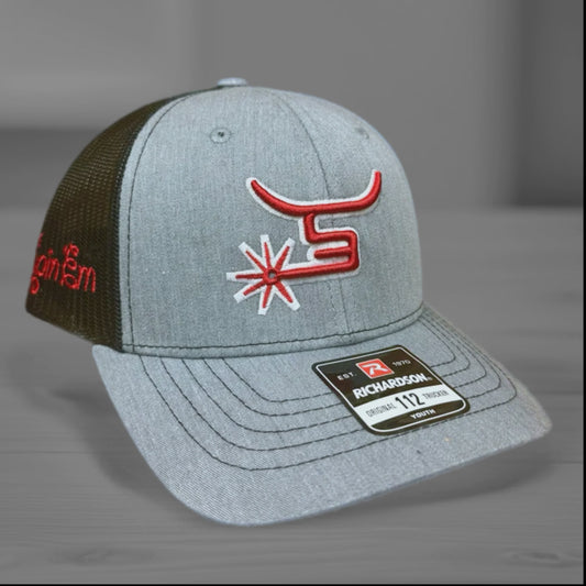 SPIN'EM YOUTH "ROOSTER" ADJUSTABLE SNAPBACK CAP - GREY