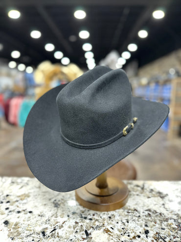 LARRY MAHAN FELT 5X BLACK DORADO PRE SHAPE BRIM 4