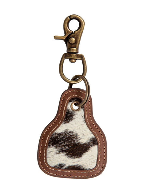 S-8124 | PONY BROOK KEY FOB- BLACK&WHITE