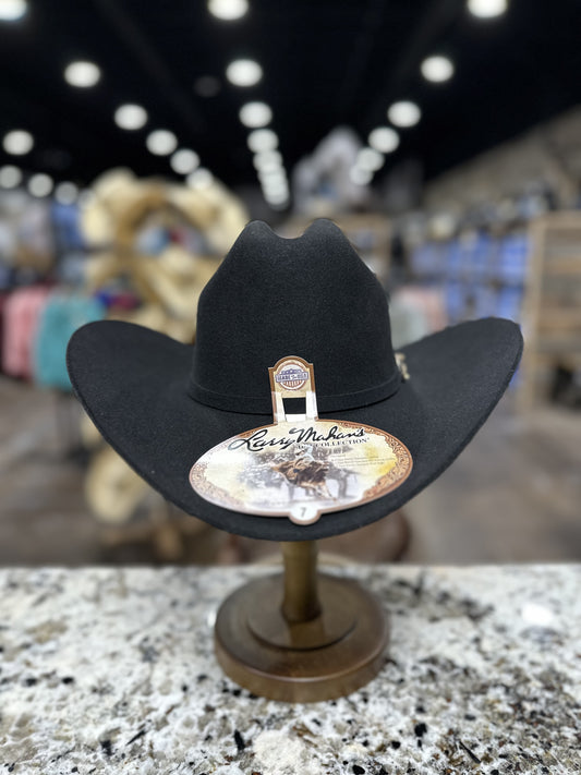 LARRY MAHAN FELT 1000X BLACK - IMPERIAL - BRIM 4 PRE SHAPE