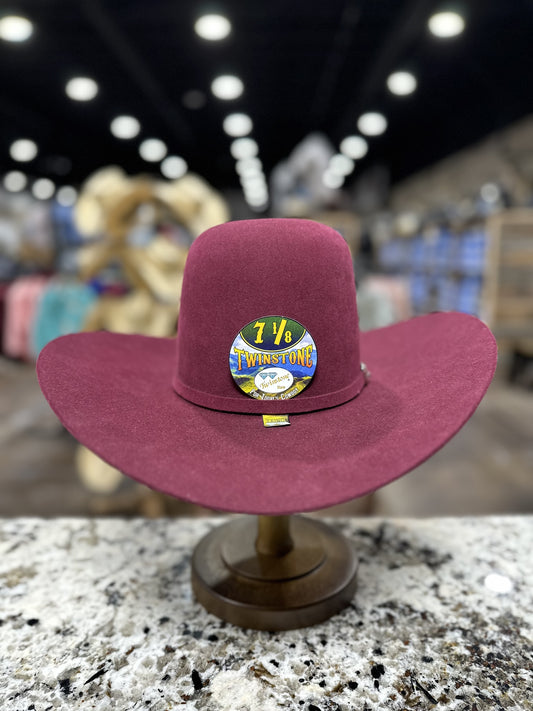 TWINSTONE FELT 10X PLUM RANCHER OPEN CROWN