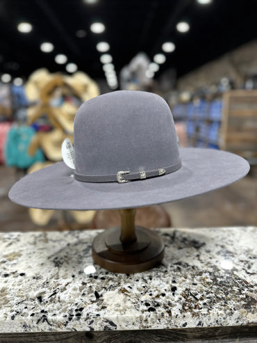 TWINSTONE FELT 6X GREY OPEN CROWN 4 1/2 INCH BRIM