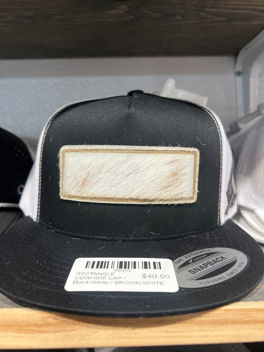 RECTANGLE COWHIDE CAP