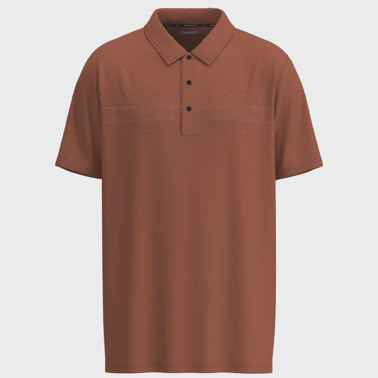 HP031RU / HOOEY MEN’S THE WEEKENDER BAKED CLAY AZTEC POLO