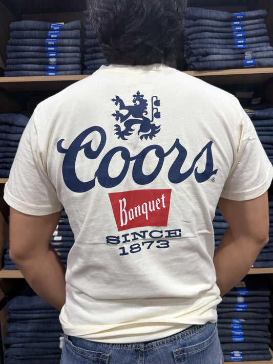 47-722-361 | MENS IVORY COORS BANQUET 1873 SS TEE