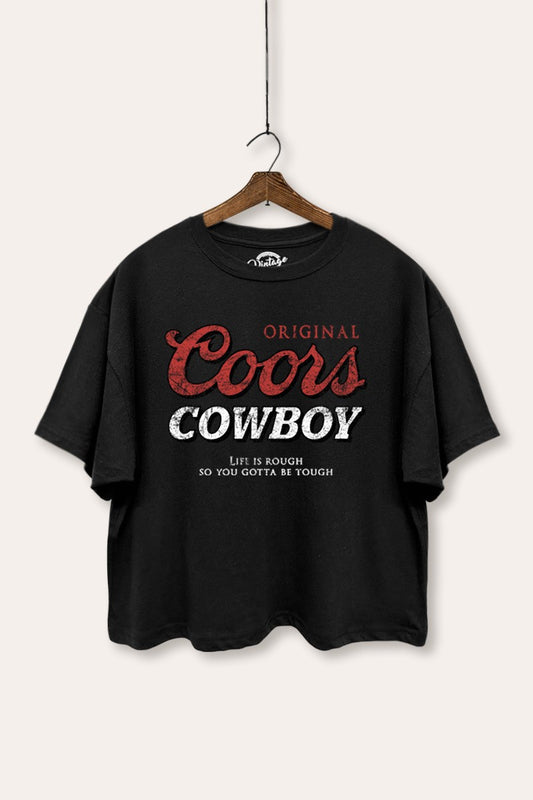 TC550-P6653 | WOMENS ORIGINAL COORS COWBOY CROPPED TEE