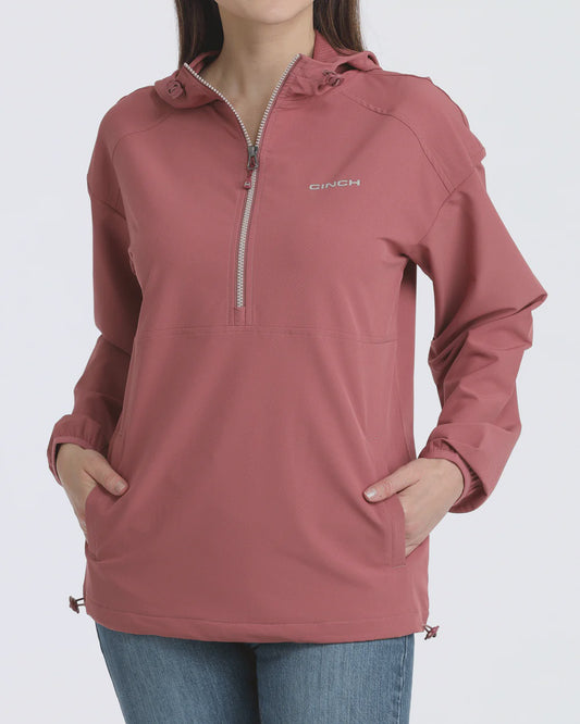 MAK9813002 | CINCH WOMENS 1/2 ZIP PINK PULLOVER