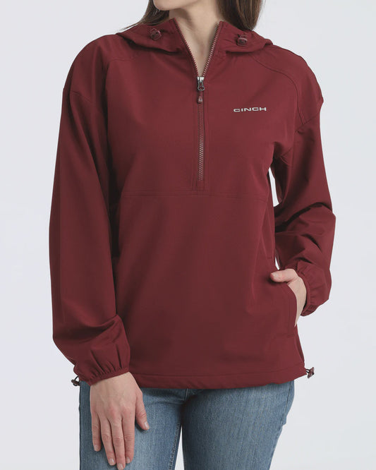 MAK9813001 | CINCH WOMENS 1/2 ZIP BURGUNDY PULLOVER - Pullover