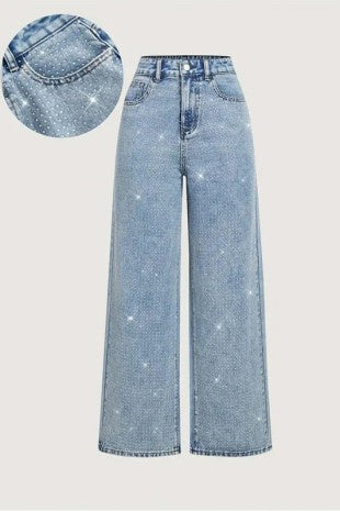 1P2530PLUS | WOMEN'S PLUS RHINESTONE JEANS