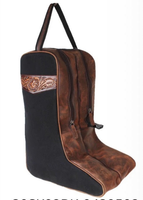 30SK02BK | CHALLENGER BLACK FLORAL BOOT BAG