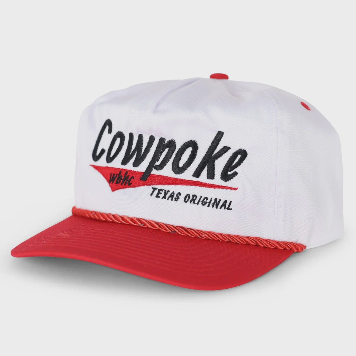 WHISKEY BENT “COWPOKE RED” CAP - WHITE WITH RED
