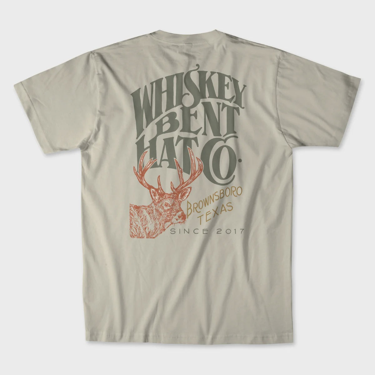 WHISKEY BENT BUCK NATURAL S/S T-SHIRT
