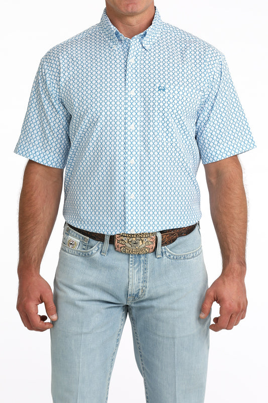 *FINAL SALE* MTW1704170 | CINCH MENS BLUE ARENAFLEX SS SHIRT
