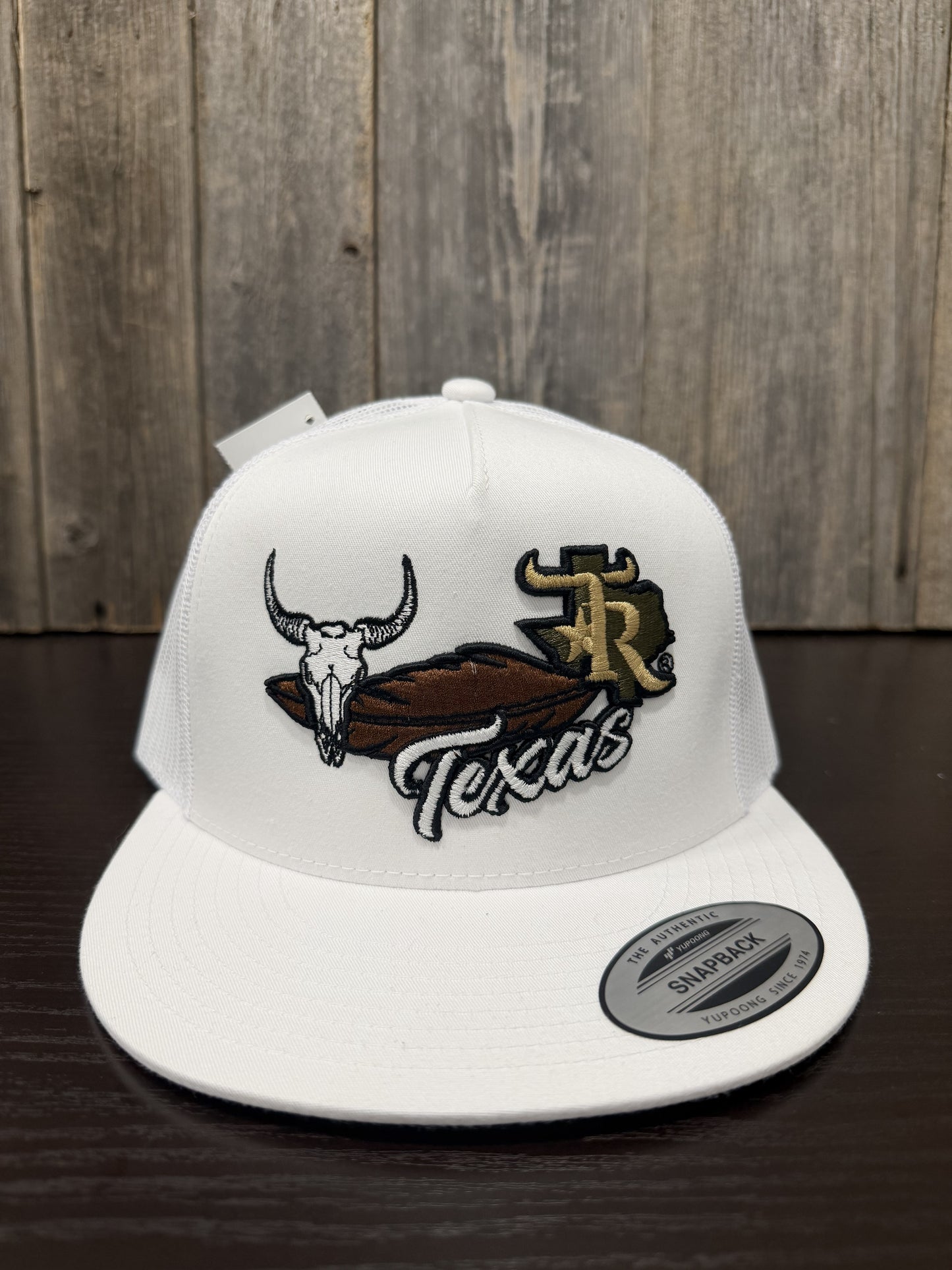 TEXAS RANCH WHITE/WHITE TR LONGHORN TEXAS CAP