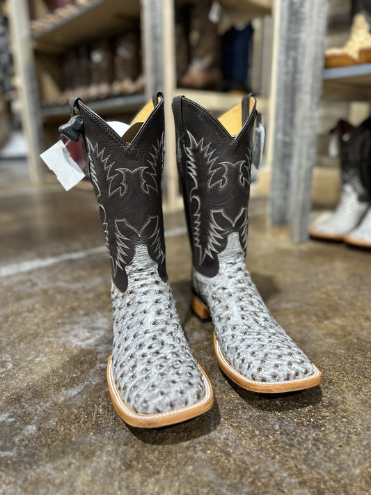 CADENA OSTRICH NICOTINE RIOGRANDE RANCHERO TOE
