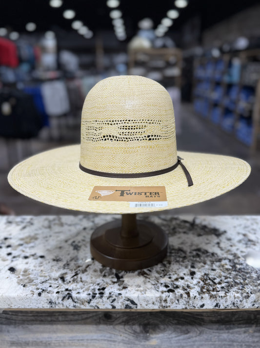 T73375 | TWISTER STRAW BANGORA OPEN CROWN 4 1/2 INCH BRIM