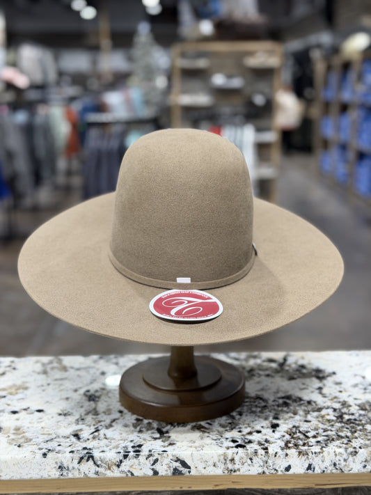 TACCHINOS FELT 20X MUFLONE OPEN CROWN 4 1/2 INCH BRIM