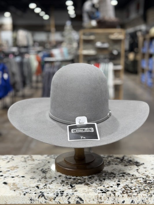 RODEO KING FELT 7X SLATE OPEN CROWN